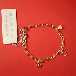 Kendra Scott Gold Chain Bracelet Valentines charms